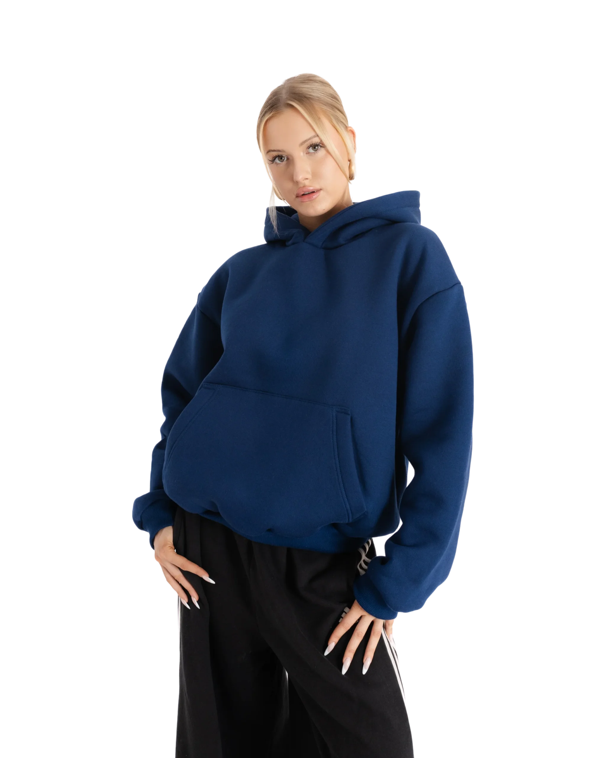 BOXY HOODIE NAVY - Hoke