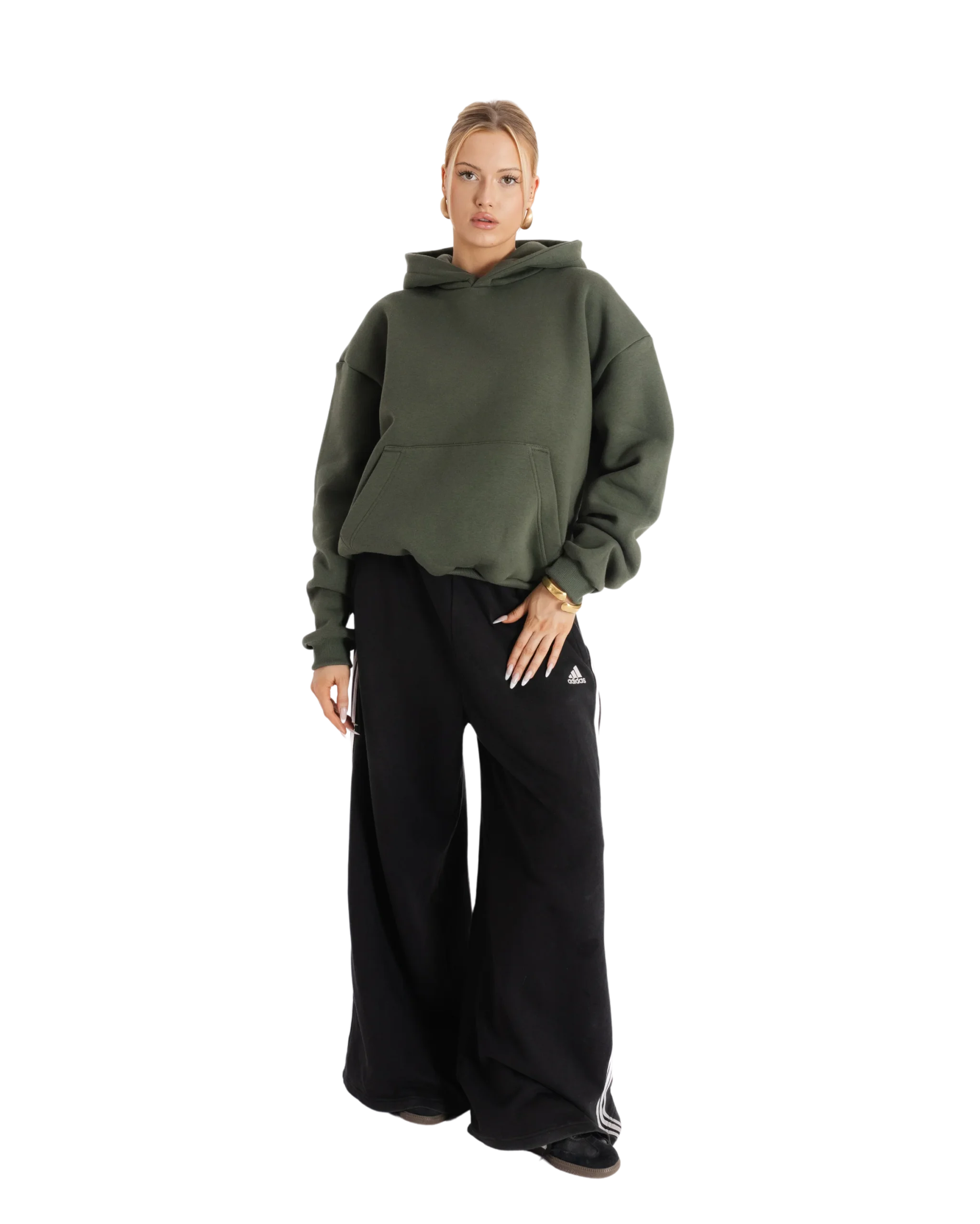 BOXY HOODIE OLIVE