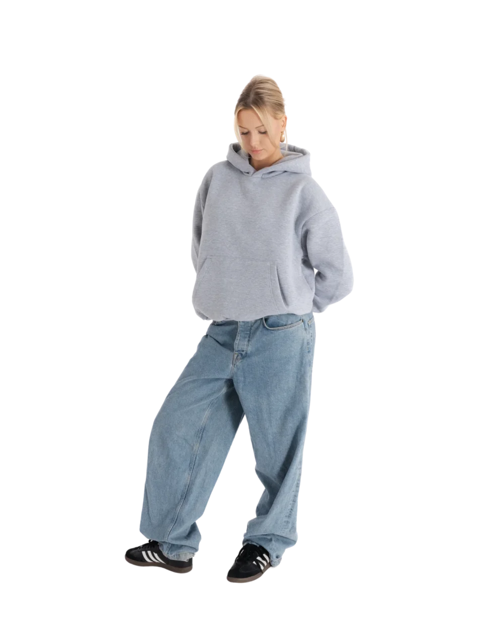 boxy hoodie gray