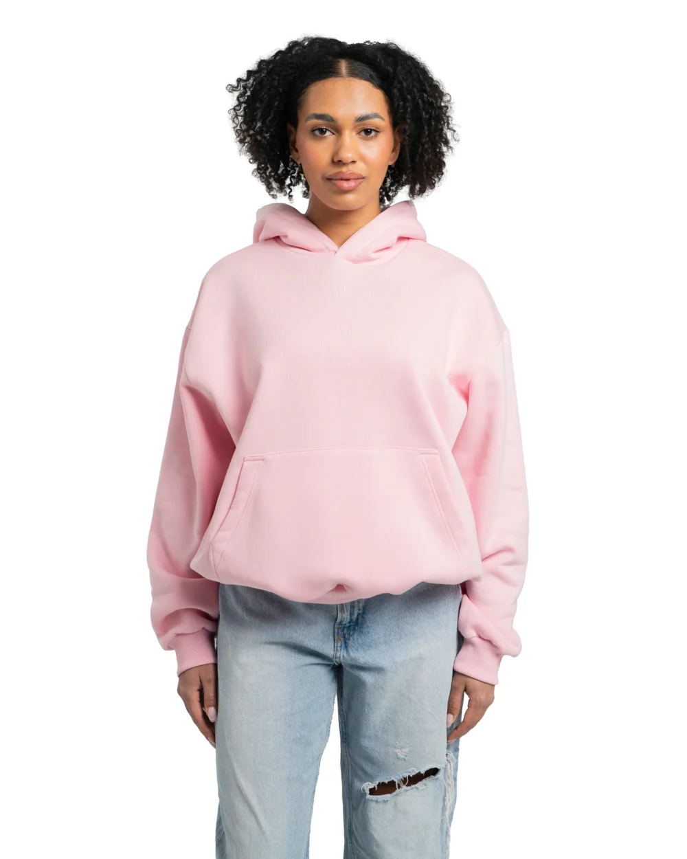 LITE BOXY HOODIE BABY PINK